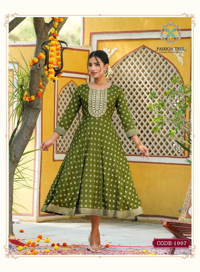 Rangilo Vol 1 By Passion Tree Embroidery Printed Kurtis
